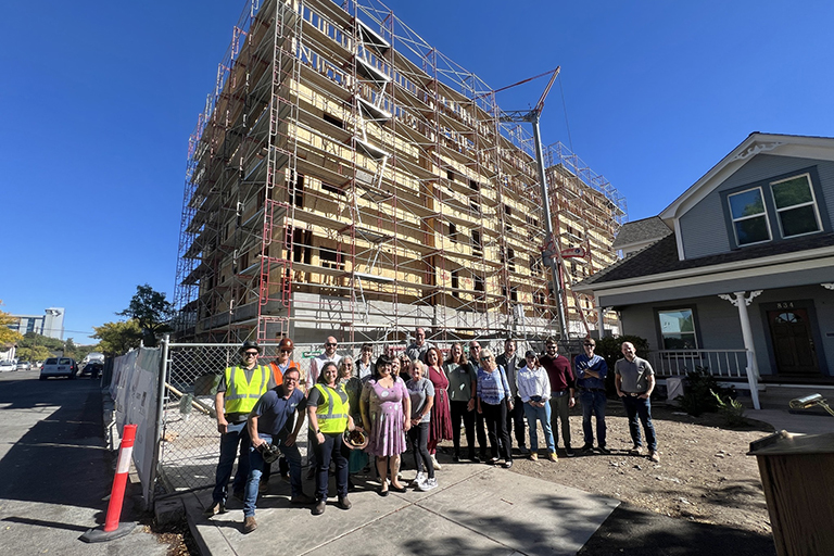 Photo of the Eddy House's new living quarters under construction