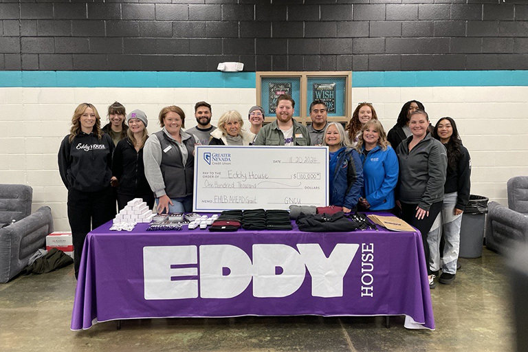 Greater Nevada Credit Union Facilitates $100,000 Grant for Eddy House’s High School Outreach Program