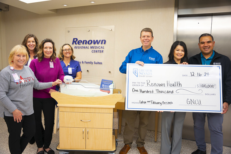 ‘Tis the Season of Giving! Greater Nevada Credit Union Donates $100,000 to Renown Children’s Hospital in Support of New Bassinets for Babies