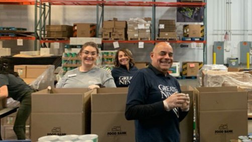 Greater Nevada employees volunteering at a food bank